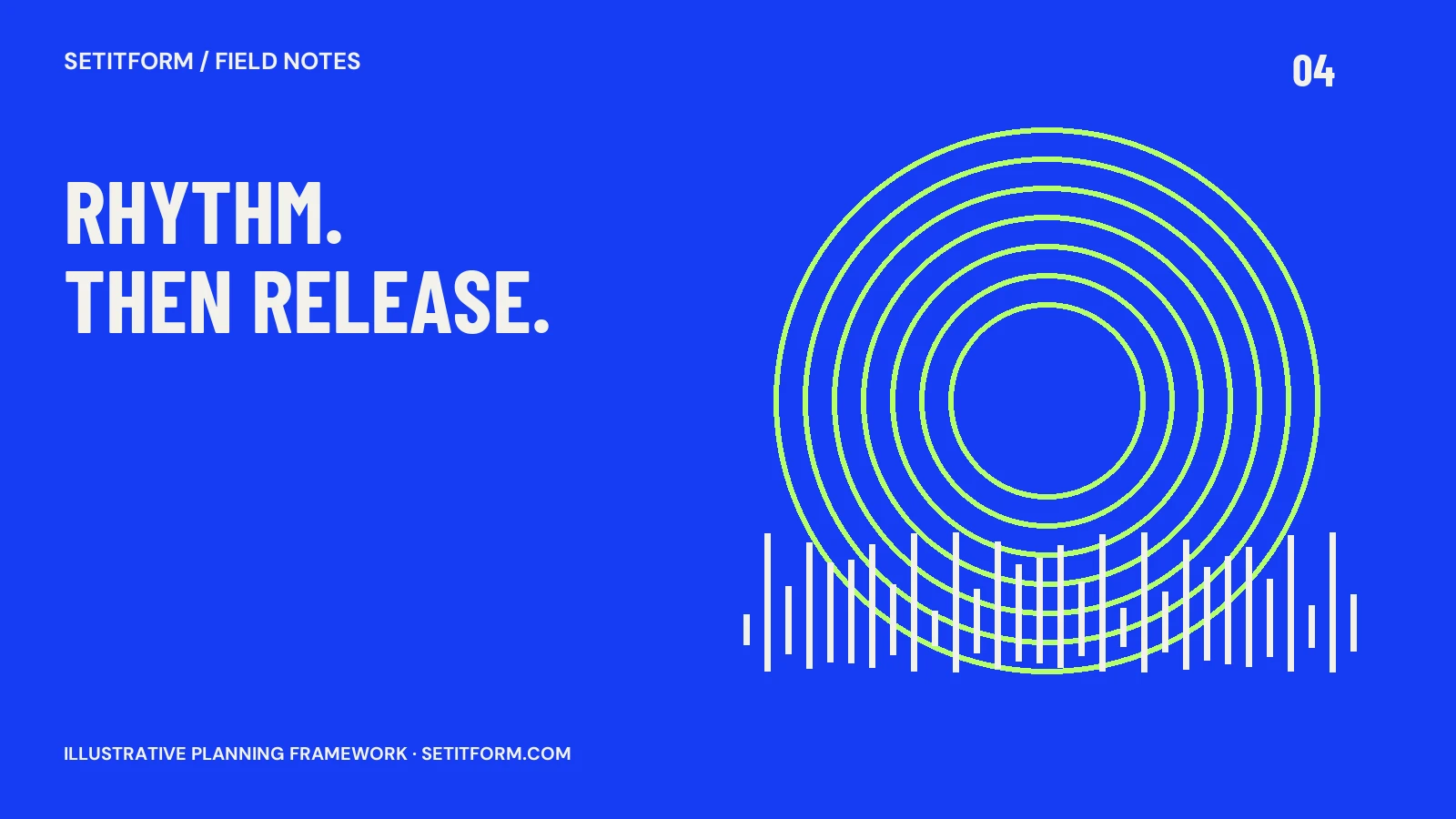 Layered rhythmic rings with alternating percussion marks